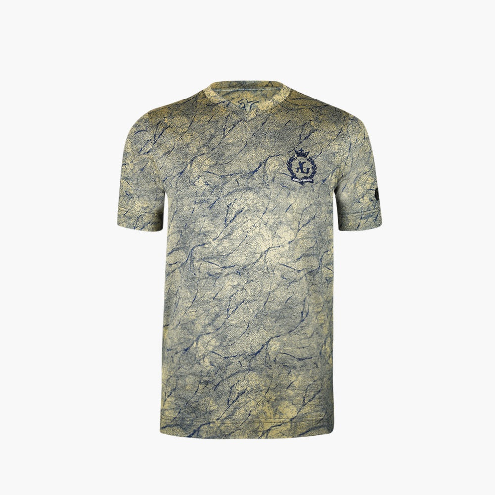 Brown & Navy Alloro T-Shirt - AG25STTSH01