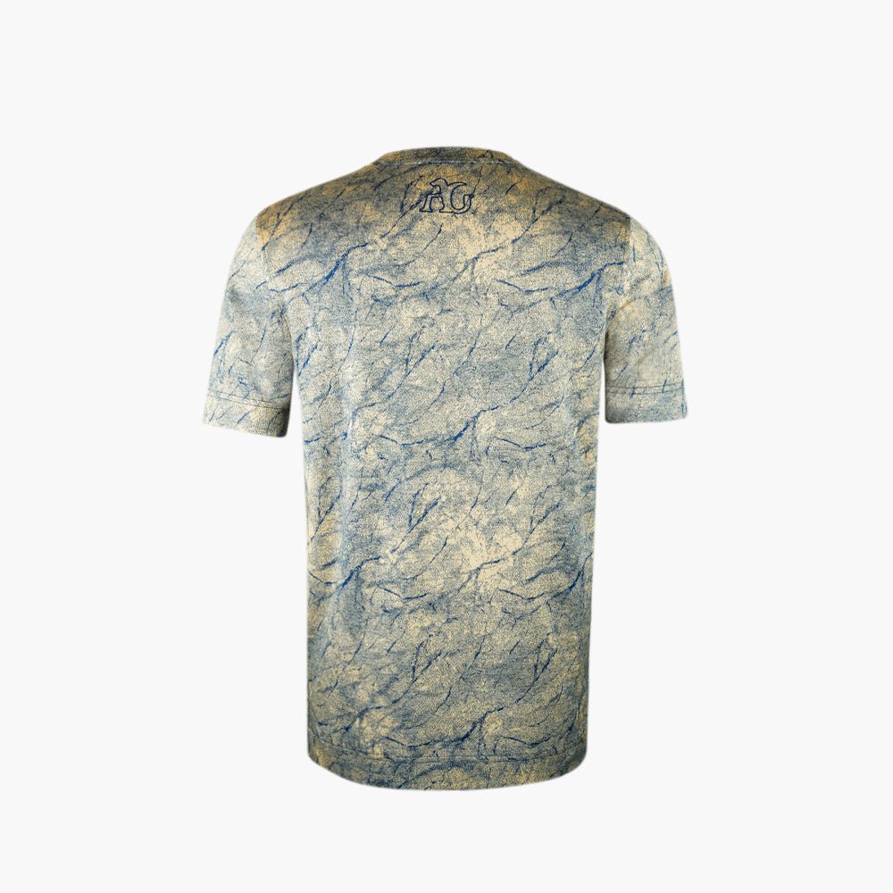 Brown & Navy Alloro T-Shirt - Angelo Galasso - Luxury Italian Menswear London