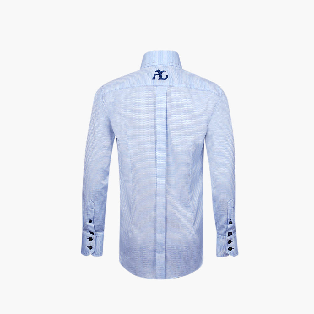 Light Blue Geometric Mason Shirt