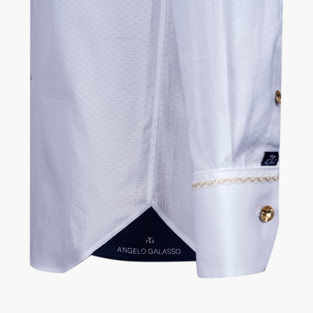 White & Gold Crown Mason Shirt