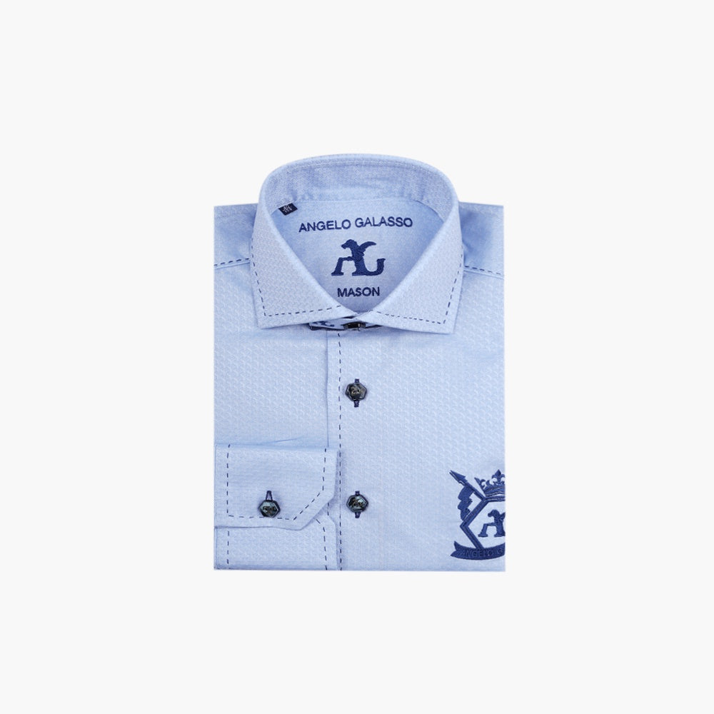 Light Blue Hexagonal Mason Shirt