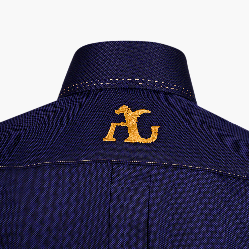 Blue & Yellow Crown Mason Shirt