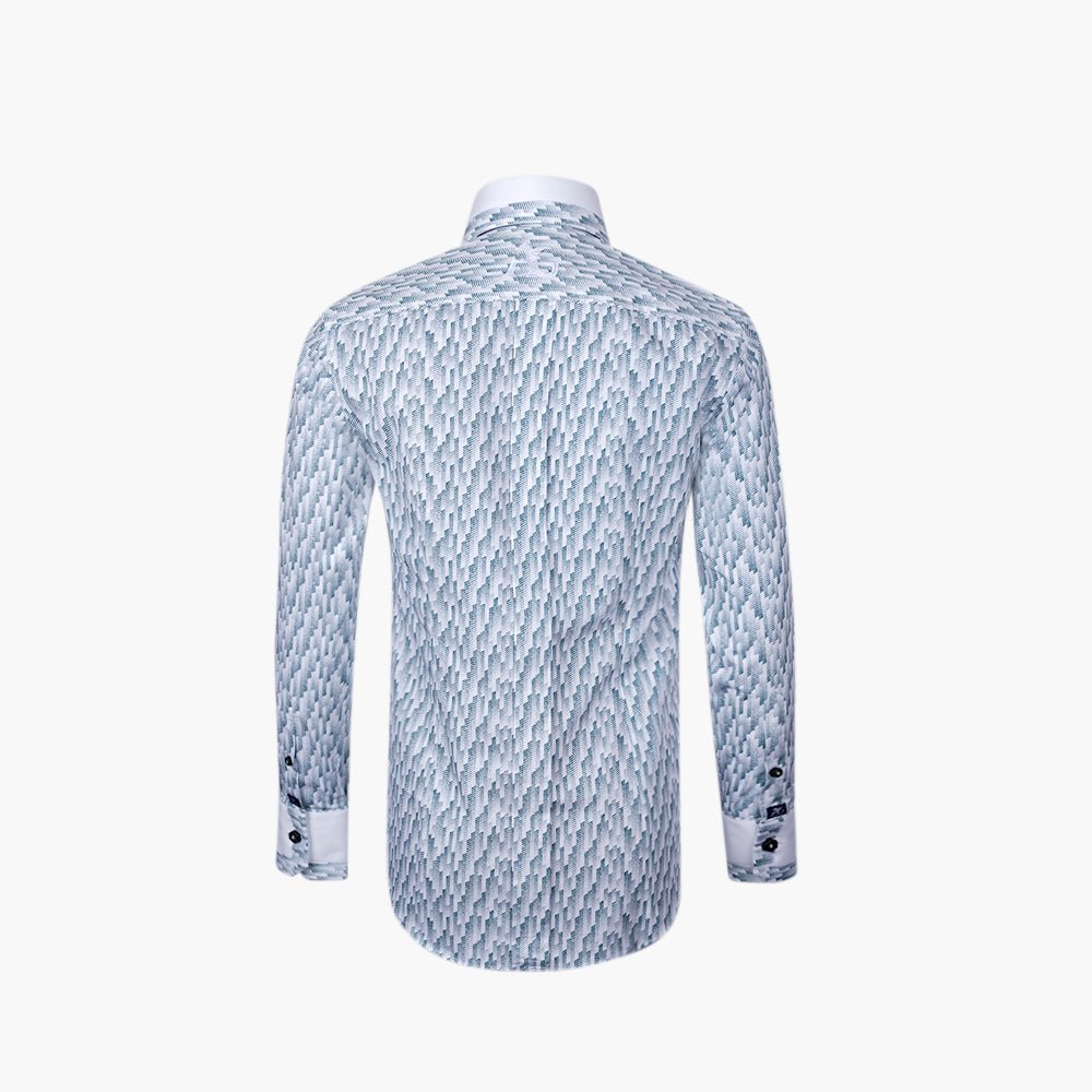 Green & White Olympia Niki Shirt - Angelo Galasso - Luxury Italian Menswear London