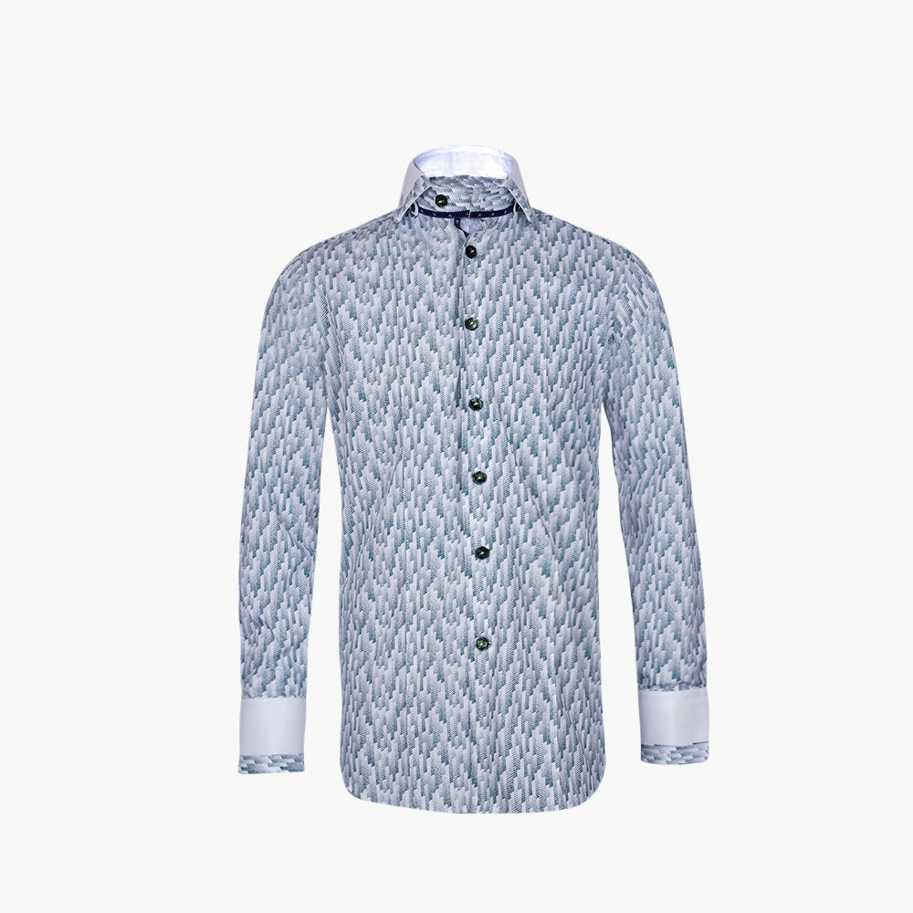 Green & White Olympia Niki Shirt - AG25W1HAS05