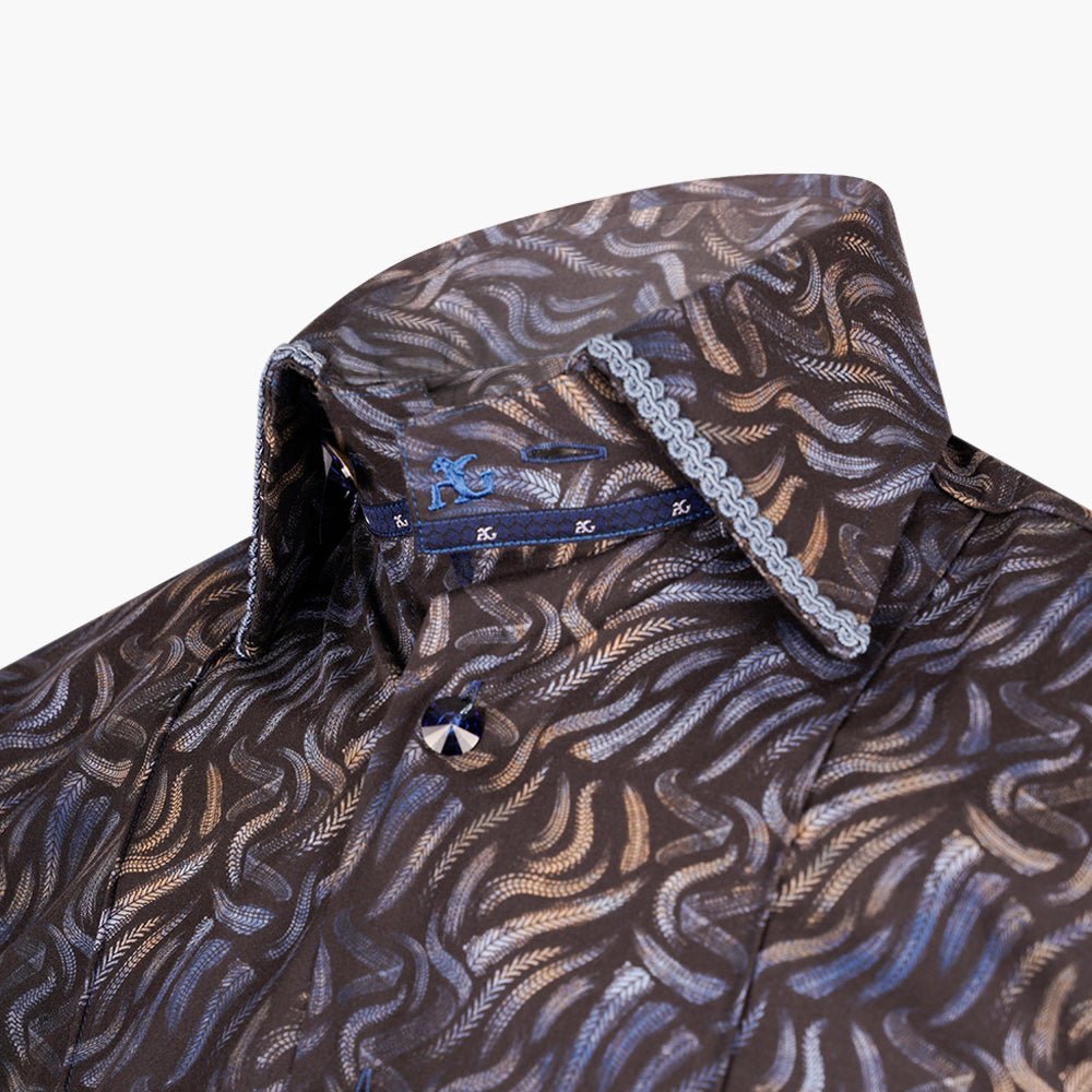 Navy & Light Blue Corleone Shirt - Angelo Galasso - Luxury Italian Menswear London