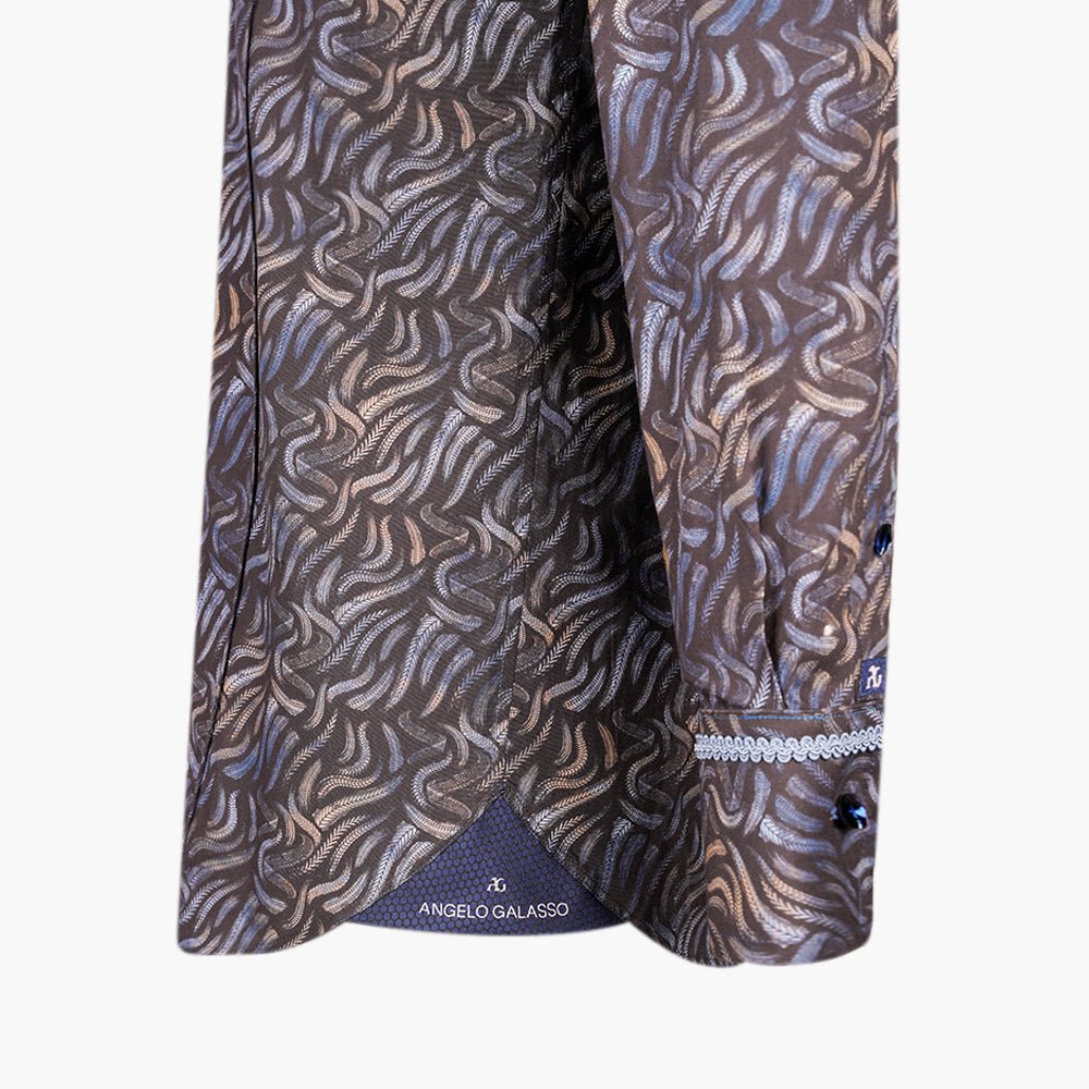 Navy & Light Blue Corleone Shirt - Angelo Galasso - Luxury Italian Menswear London