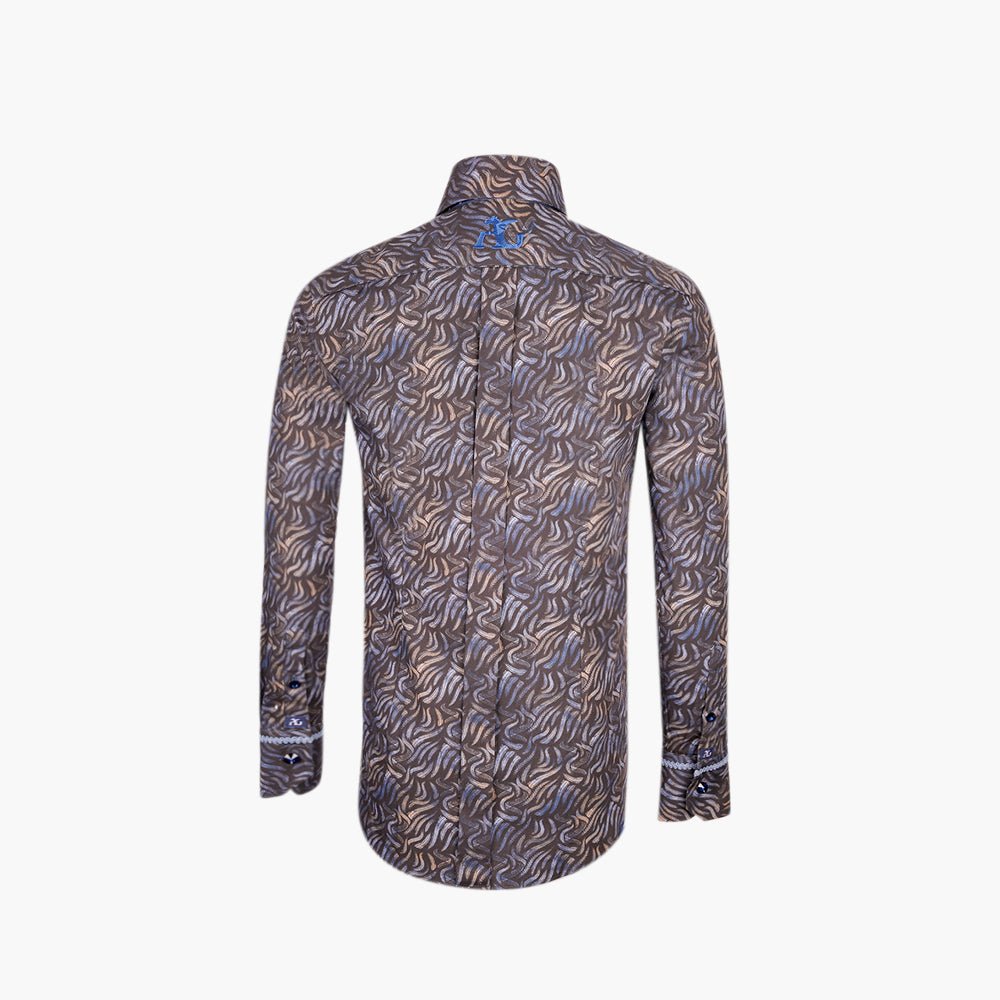 Navy & Light Blue Corleone Shirt - Angelo Galasso - Luxury Italian Menswear London