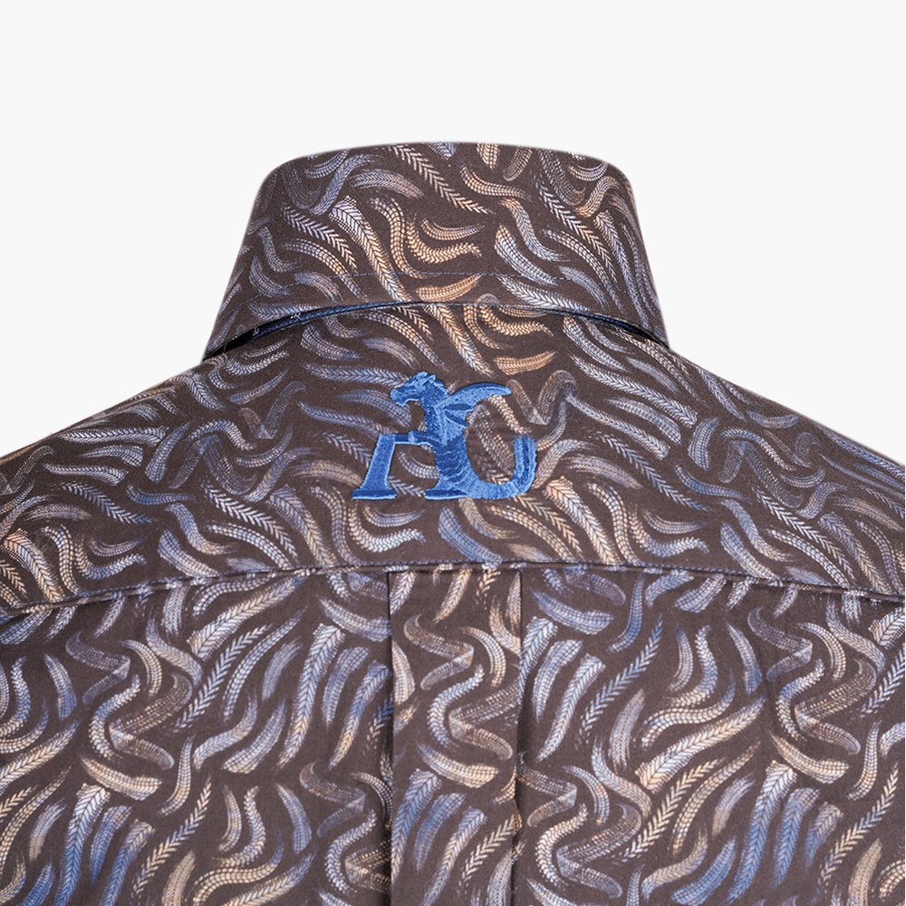 Navy & Light Blue Corleone Shirt - Angelo Galasso - Luxury Italian Menswear London