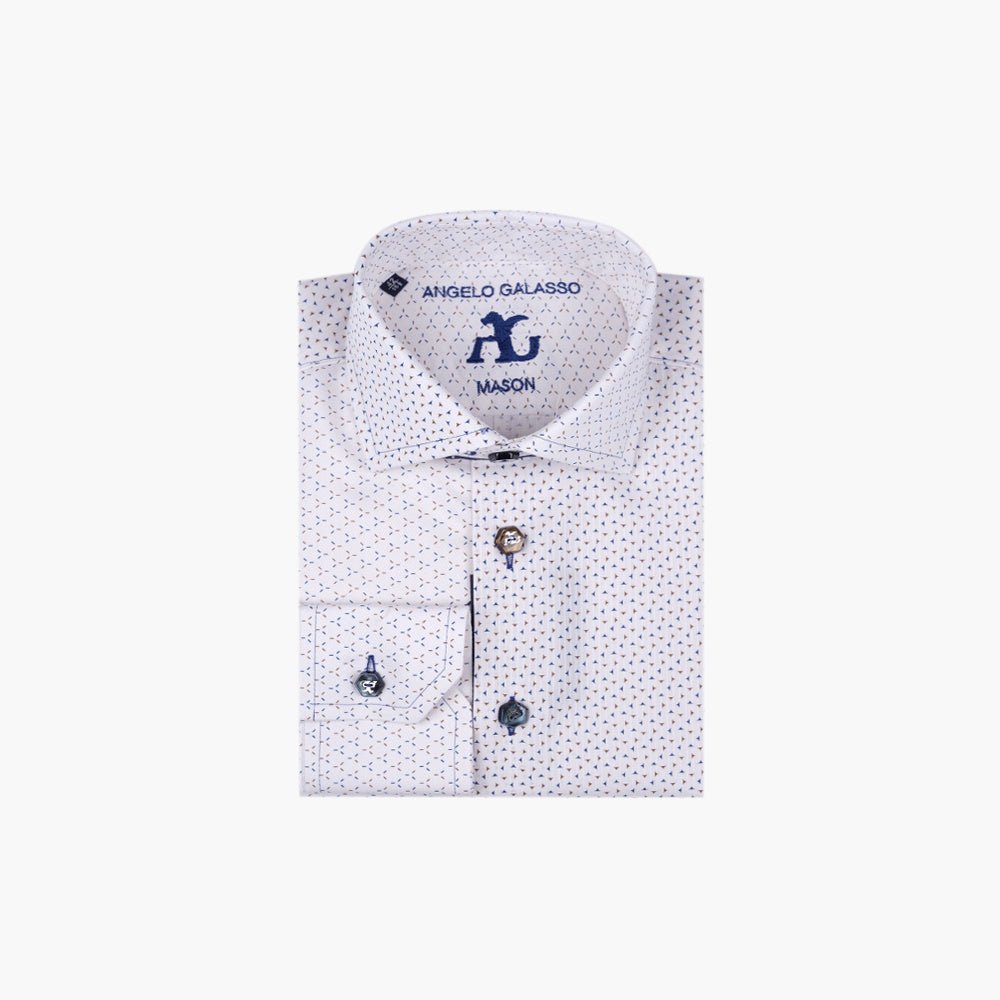 Dual Varenna Print Mason Shirt - Angelo Galasso - Luxury Italian Menswear London