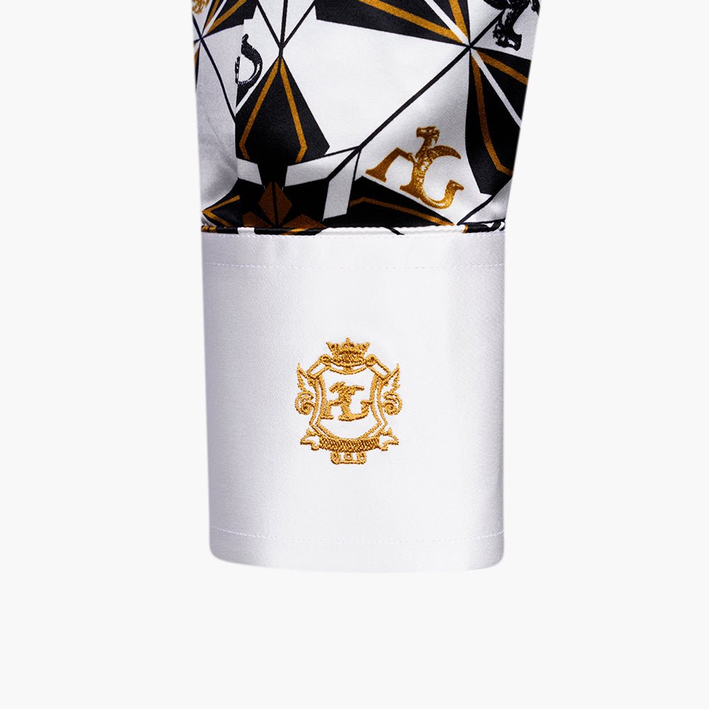 Geometric Print Araldica Niki Shirt - Angelo Galasso - Luxury Italian Menswear London