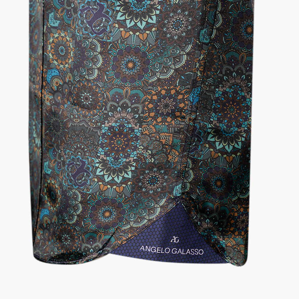 Blue & Black Mandala Corleone Shirt - AG25W1HAS13