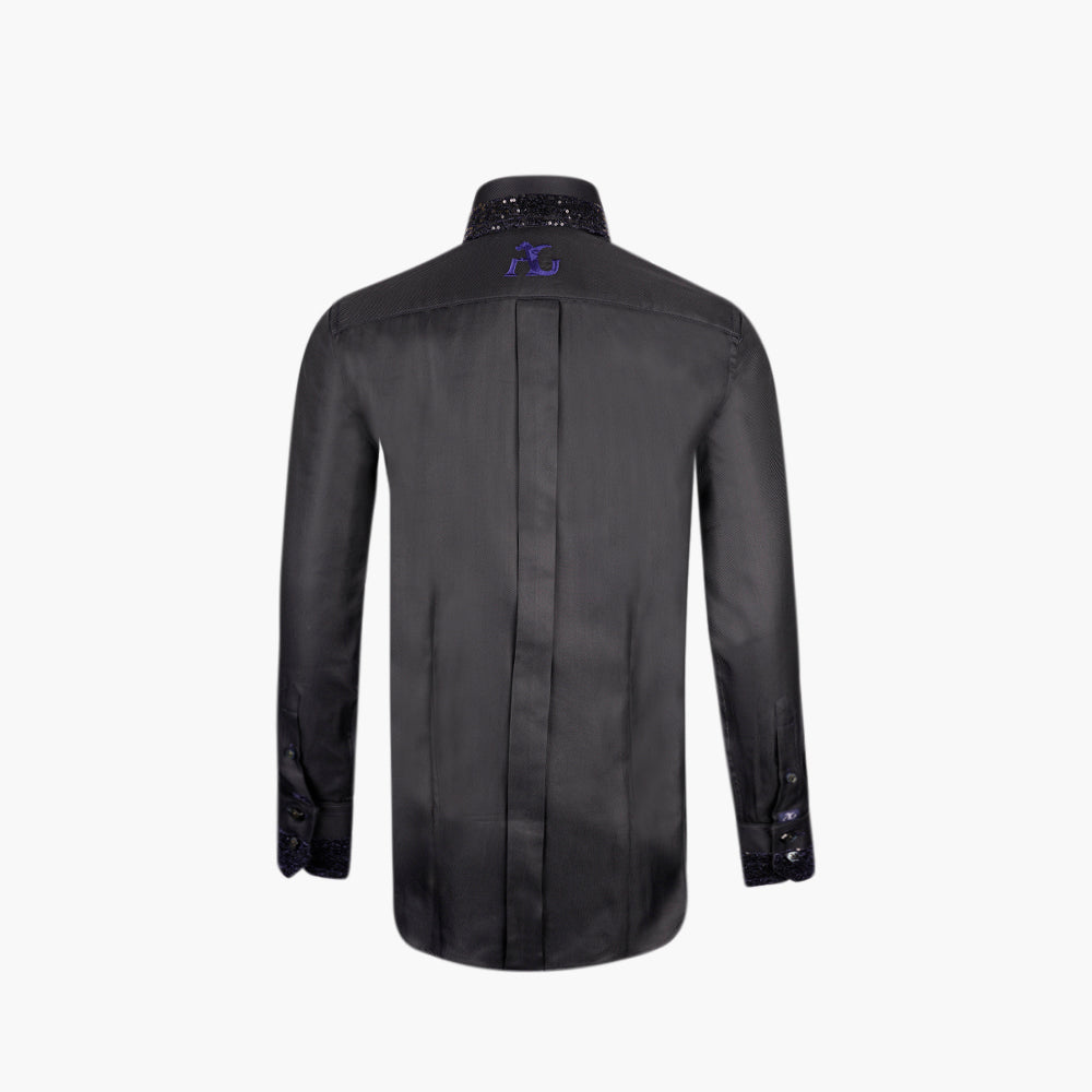 Black & Blue Paillettes Mason Shirt - AG25W1HAS14