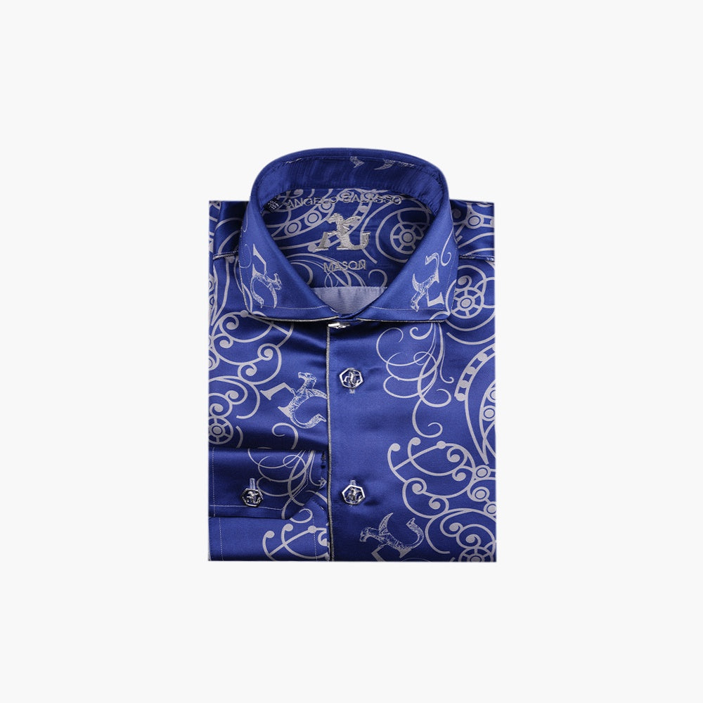 AG Ramage Printed Silk Mason Shirt