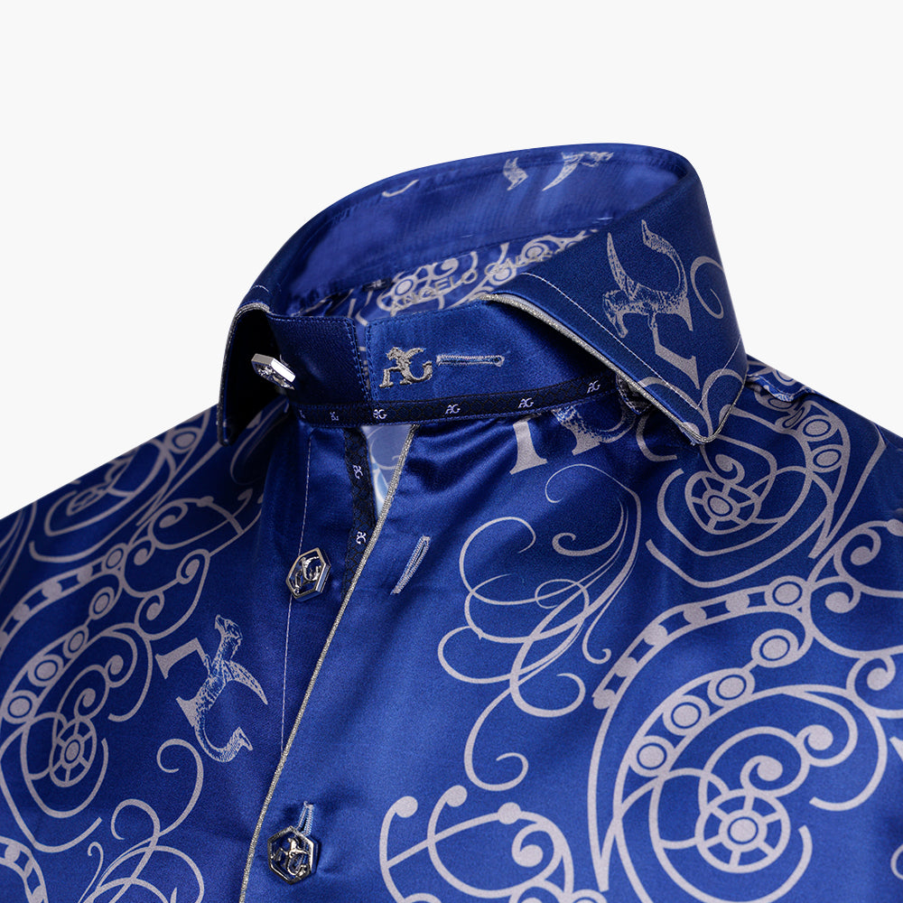AG Ramage Printed Silk Mason Shirt – Angelo Galasso