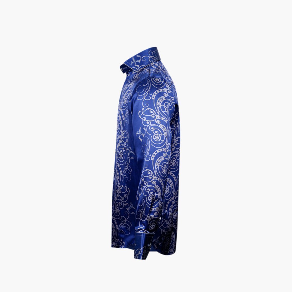 AG Ramage Printed Silk Mason Shirt - Angelo Galasso - Luxury Italian Menswear London