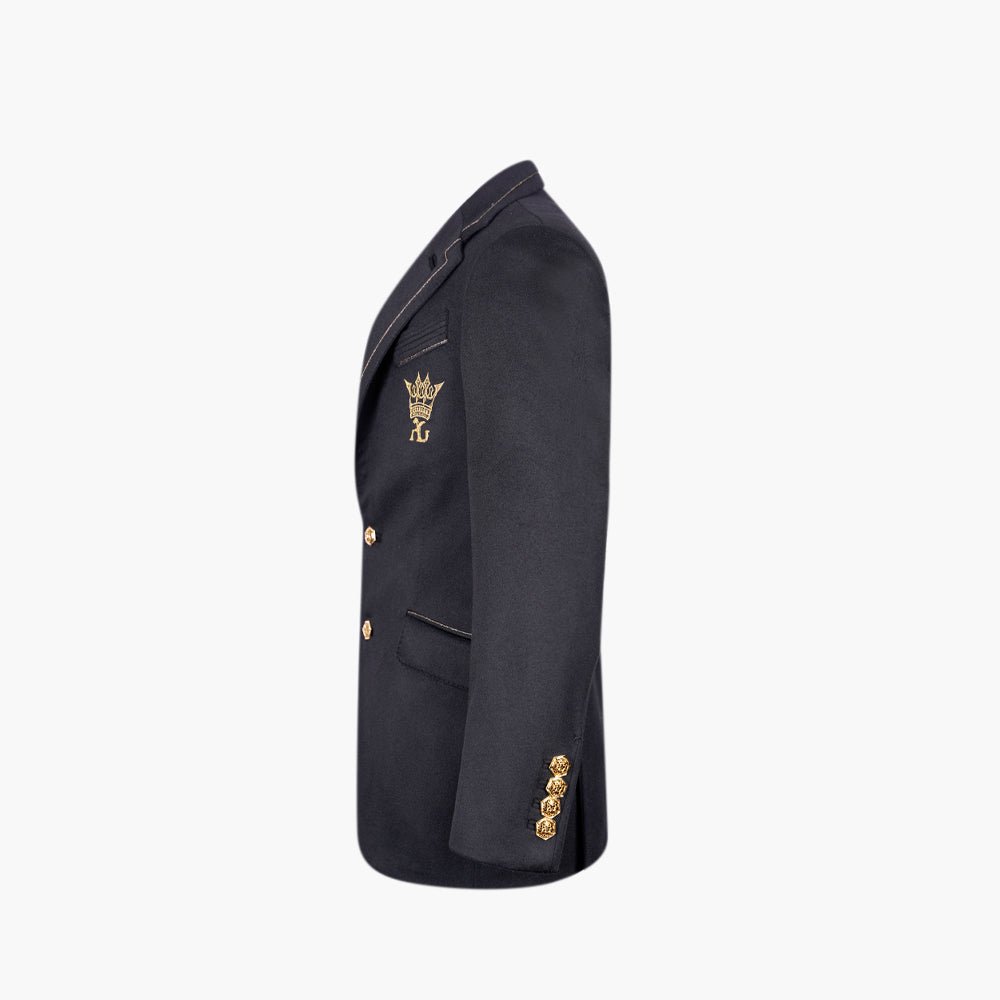 Black Cashmere Crown Blazer - Angelo Galasso - Luxury Italian Menswear London