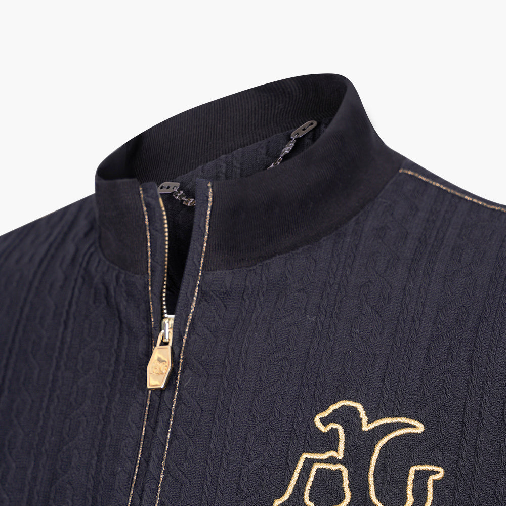 Black Zip Neck AG Jumper - AG25W8FEL01