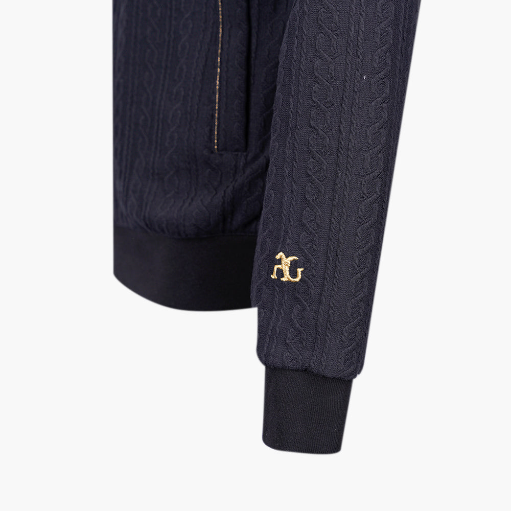 Black Zip Neck AG Jumper - AG25W8FEL01