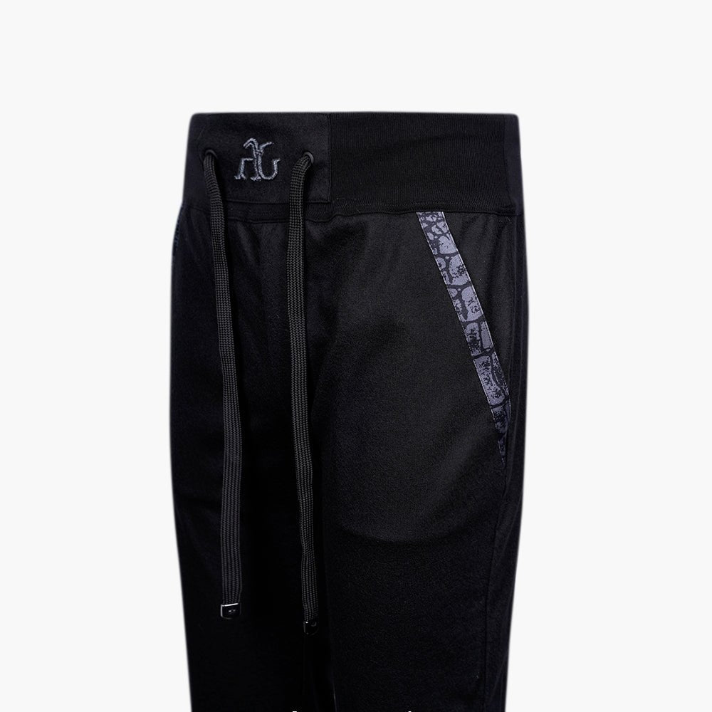 Black & Grey Wool Crown Tracksuit - Angelo Galasso - Luxury Italian Menswear London