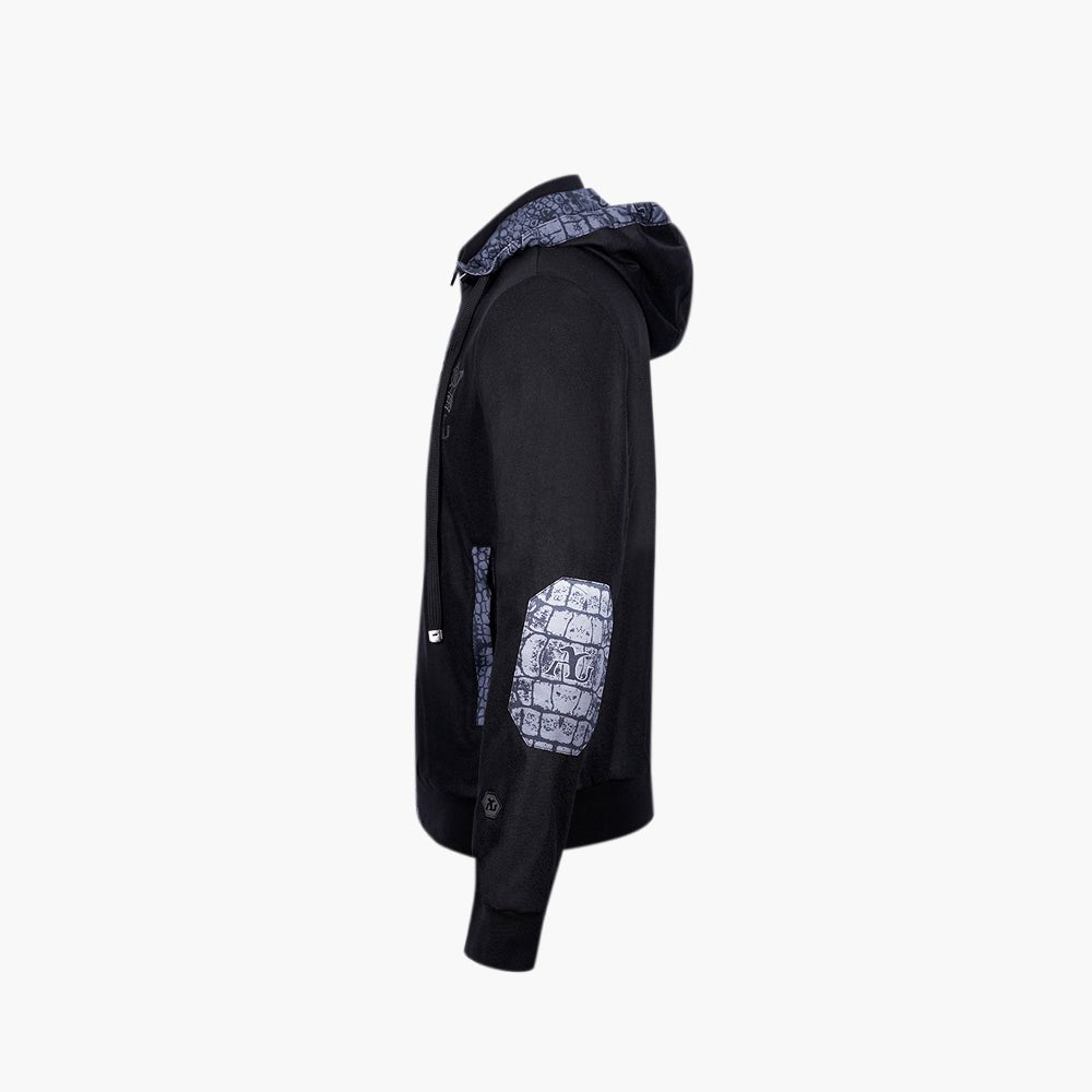 Black & Grey Wool Crown Tracksuit - Angelo Galasso - Luxury Italian Menswear London