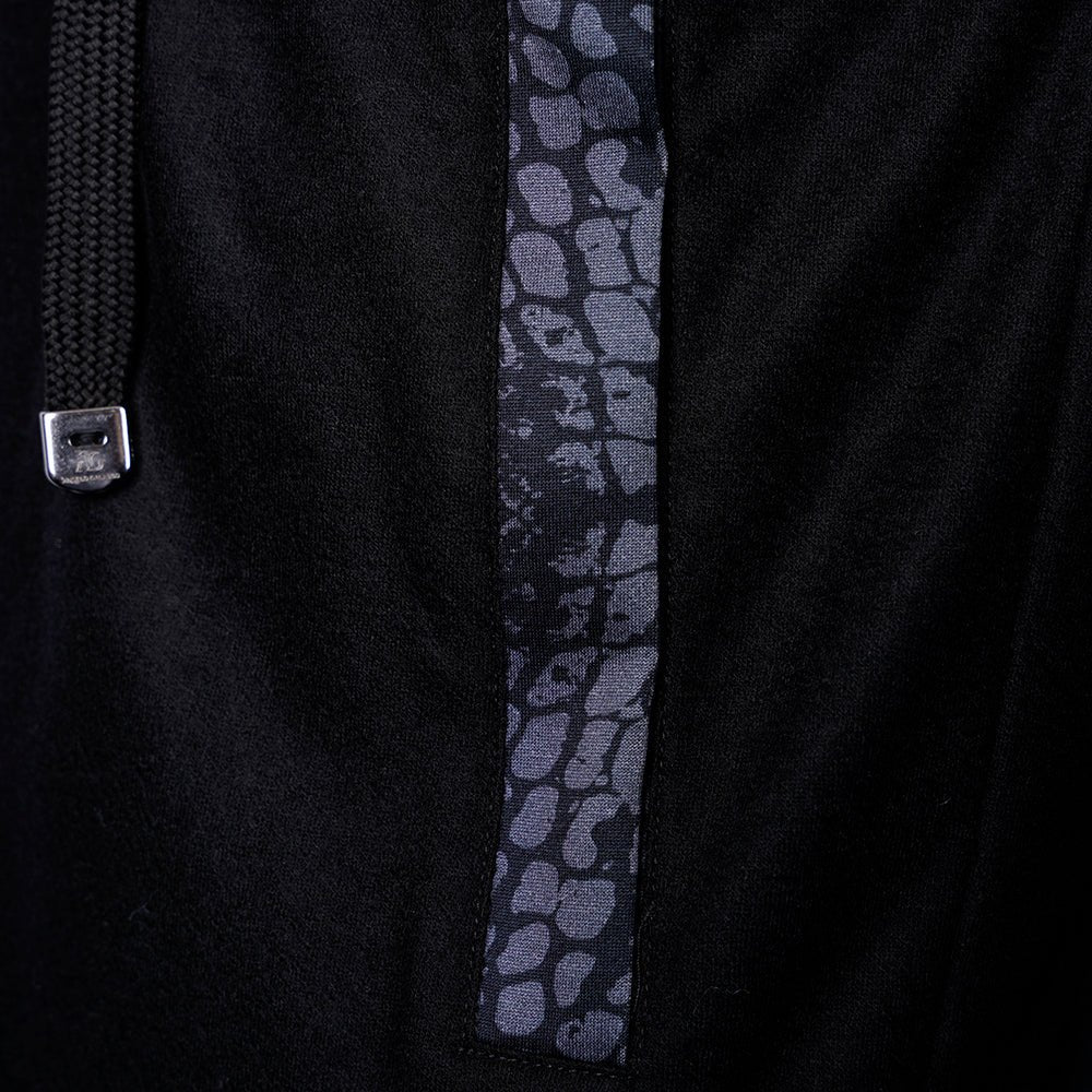 Black & Grey Wool Crown Tracksuit - Angelo Galasso - Luxury Italian Menswear London