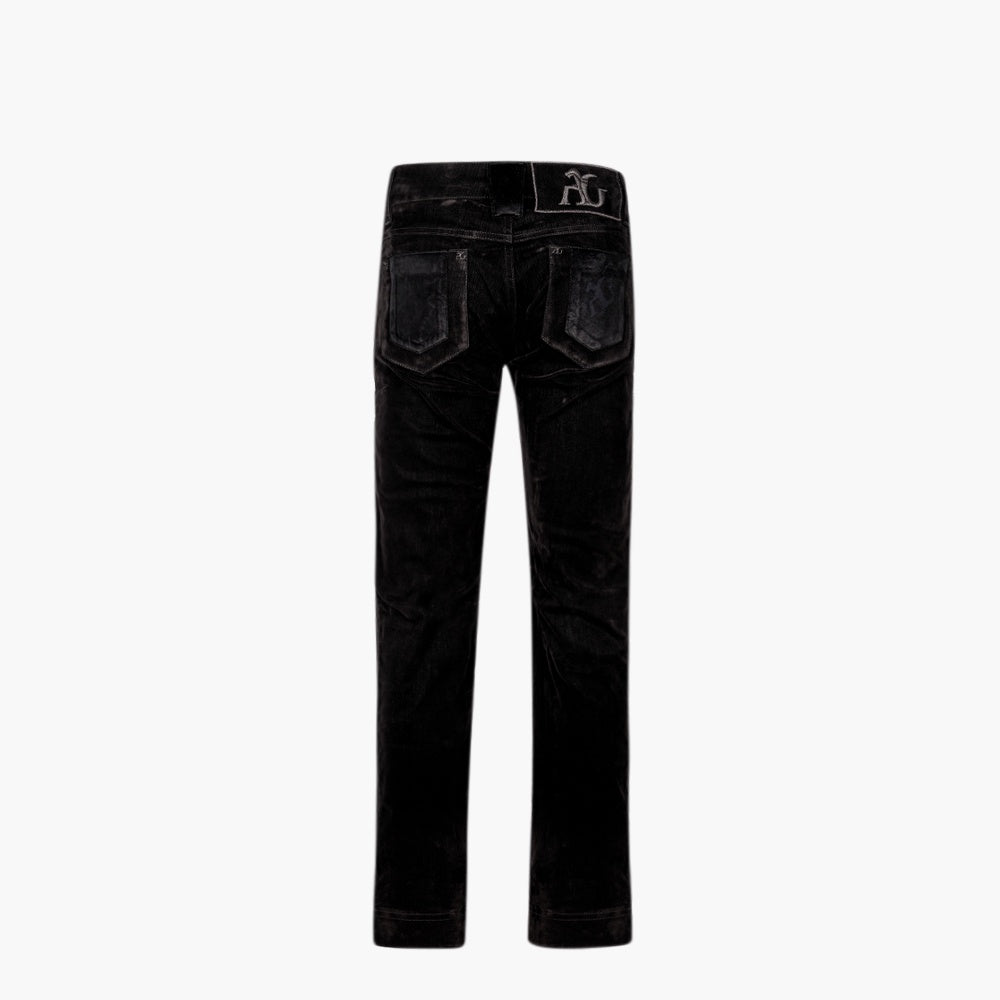 Black Velvet Jeans - Angelo Galasso - Luxury Italian Menswear London