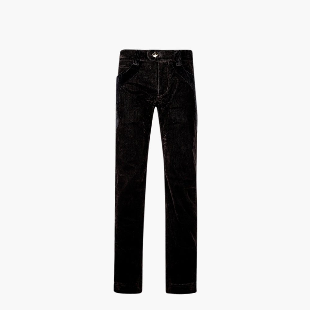 Black Velvet Jeans - Angelo Galasso - Luxury Italian Menswear London