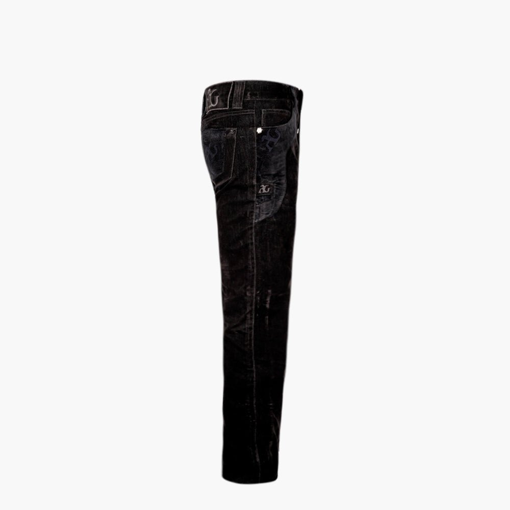 Black Velvet Jeans - Angelo Galasso - Luxury Italian Menswear London