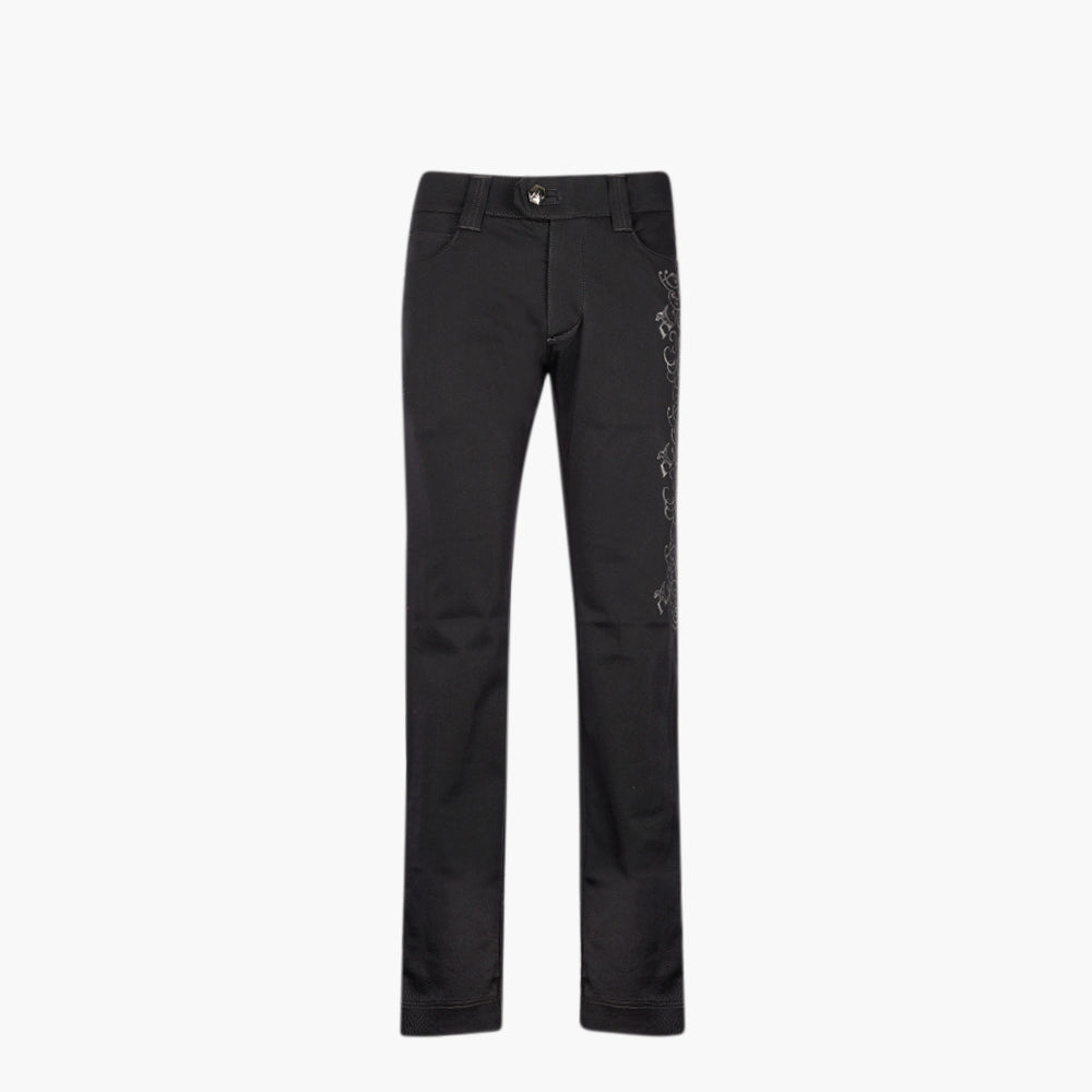 Jet Black Hand-Painted Ramage Jeans - AG25WJJNS04