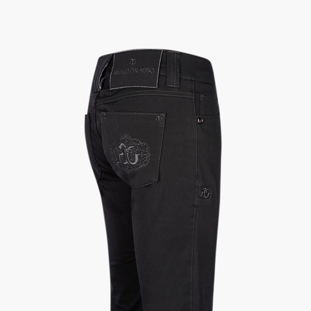 Jet Black Hand-Painted Ramage Jeans - AG25WJJNS04