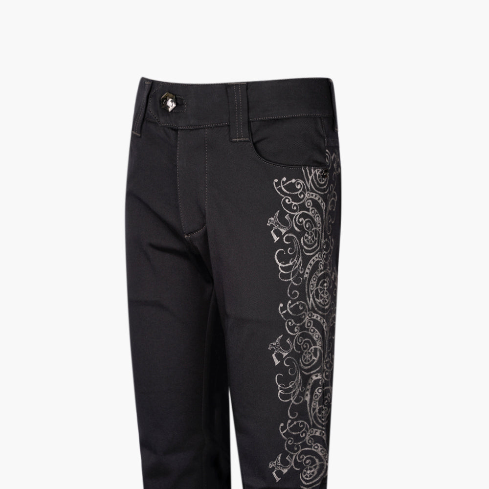 Jet Black Hand-Painted Ramage Jeans