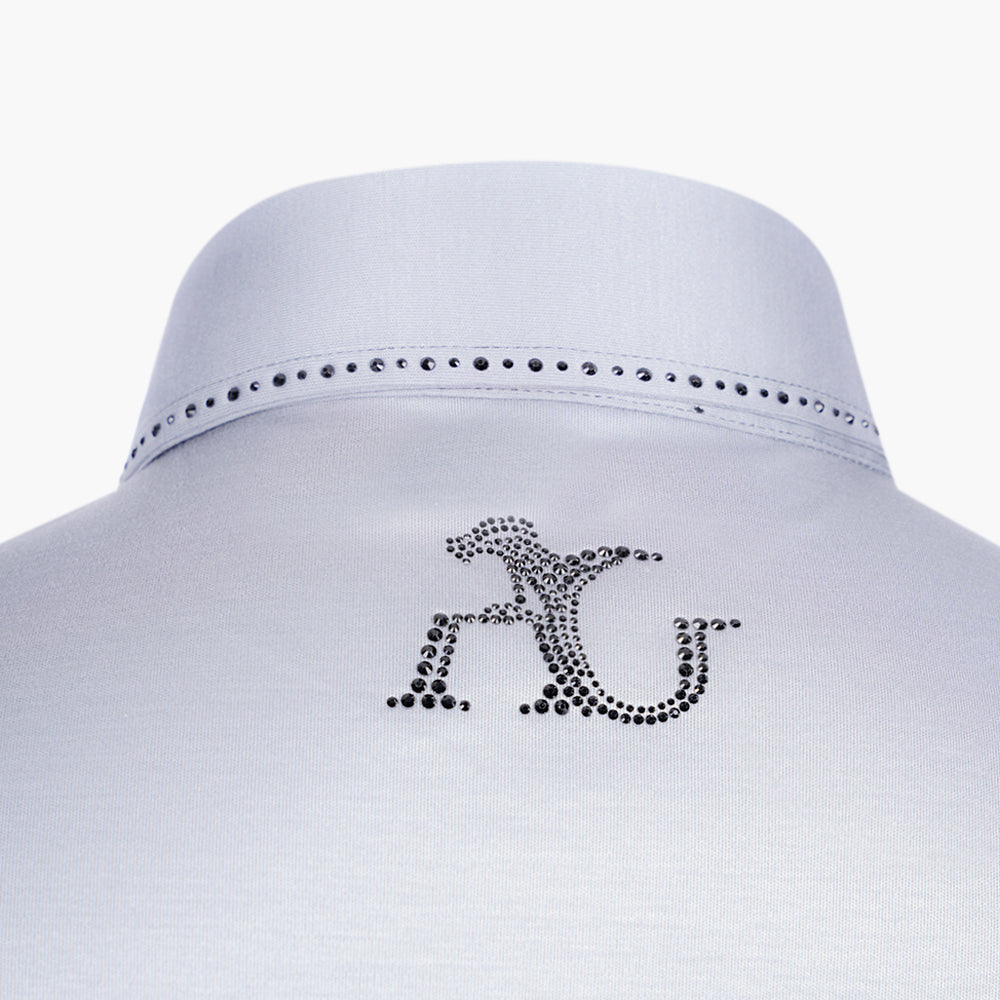 Grey Polo with Jet Black Crystals