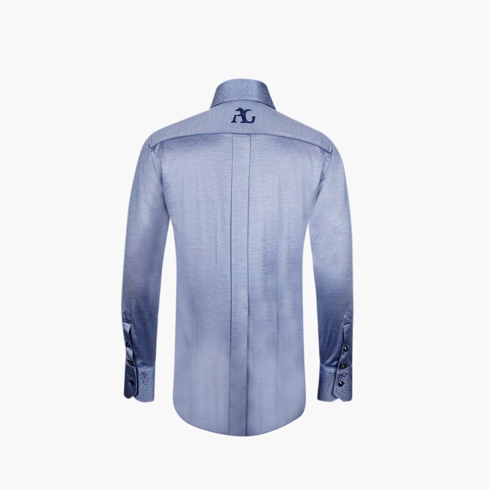 Light Blue Corleone Jersey Shirt - Angelo Galasso - Luxury Italian Menswear London