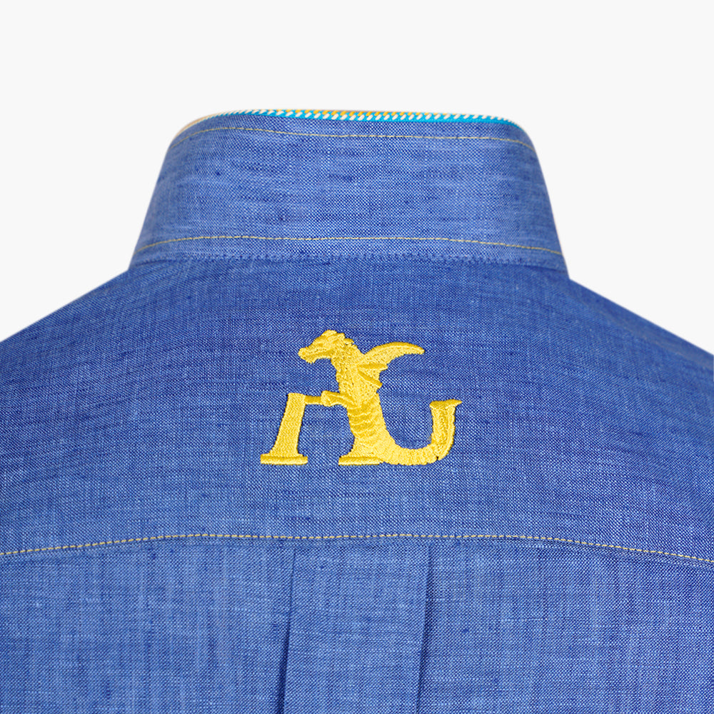Blue & Yellow Mao Shirt