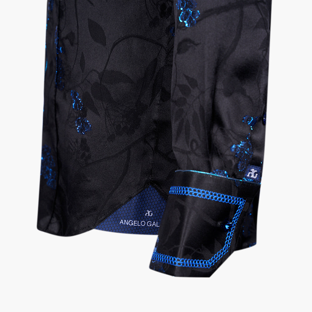 Blue & Black Fil Coupe Mason Shirt