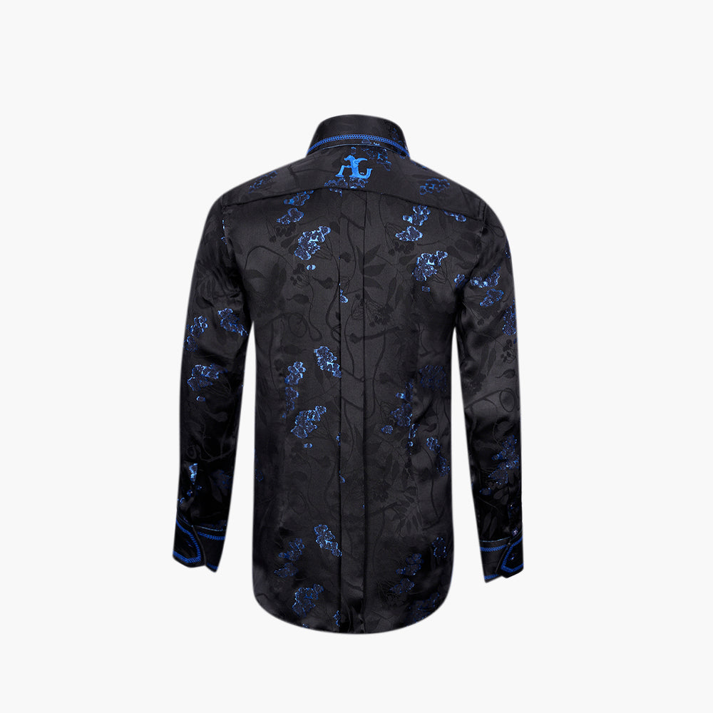 Blue & Black Fil Coupe Mason Shirt