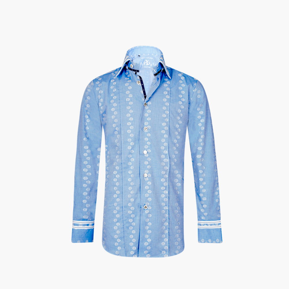 Light Blue Fil Coupe Corleone Shirt