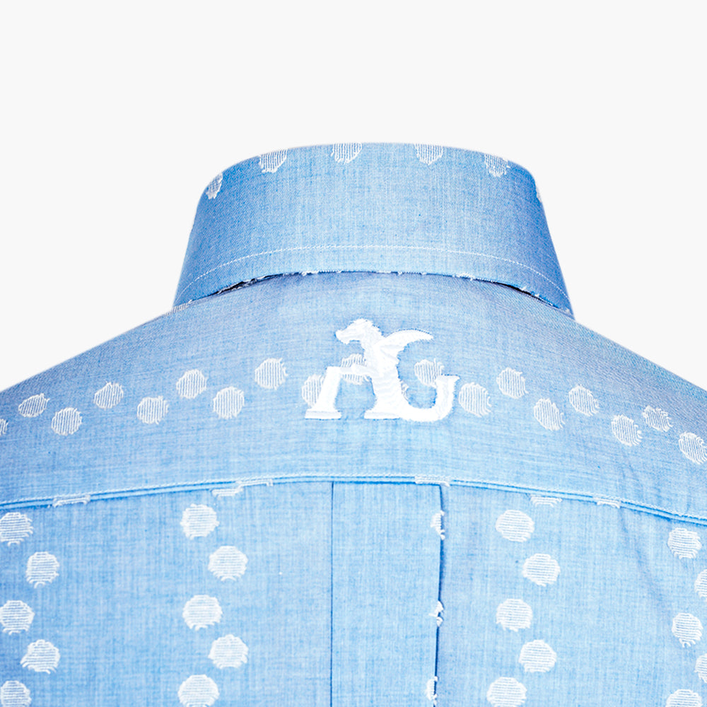 Light Blue Fil Coupe Corleone Shirt