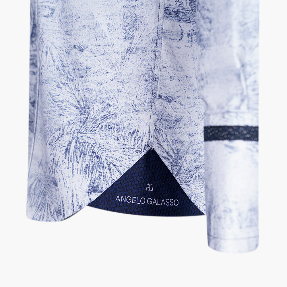 Blue & White Tropical Shirt