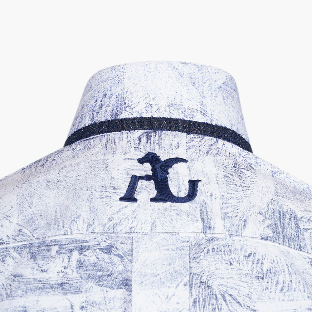 Blue & White Tropical Shirt