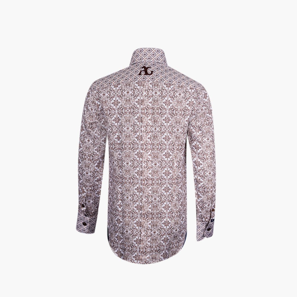 Light Beige Mason Linen Shirt - Angelo Galasso - Luxury Italian Menswear London