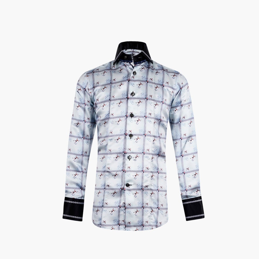 AG Exclusive Silk Boxing Mason Shirt - Angelo Galasso - Luxury Italian Menswear London