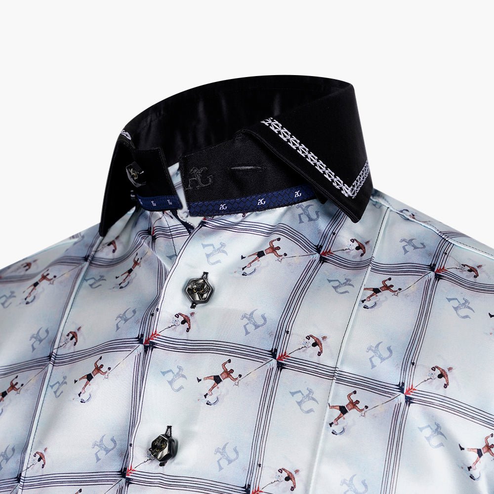 AG Exclusive Silk Boxing Mason Shirt - Angelo Galasso - Luxury Italian Menswear London