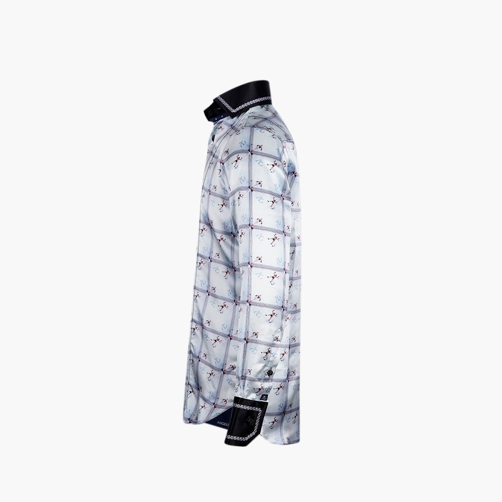 AG Exclusive Silk Boxing Mason Shirt - Angelo Galasso - Luxury Italian Menswear London