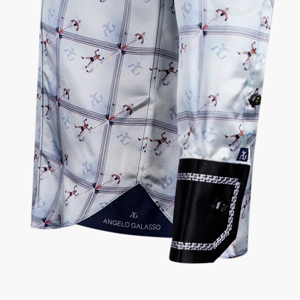 AG Exclusive Silk Boxing Mason Shirt - Angelo Galasso - Luxury Italian Menswear London