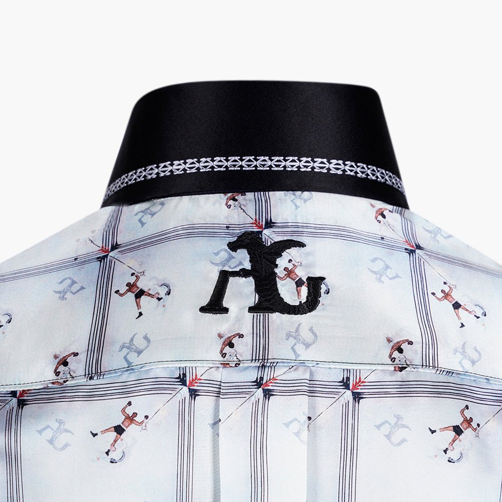 AG Exclusive Silk Boxing Mason Shirt - Angelo Galasso - Luxury Italian Menswear London