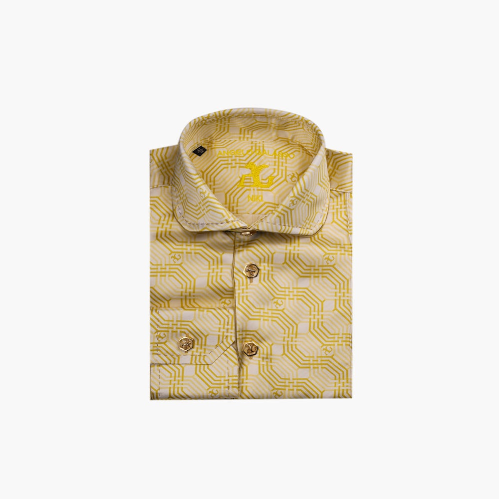 Yellow Geometric Niki Shirt