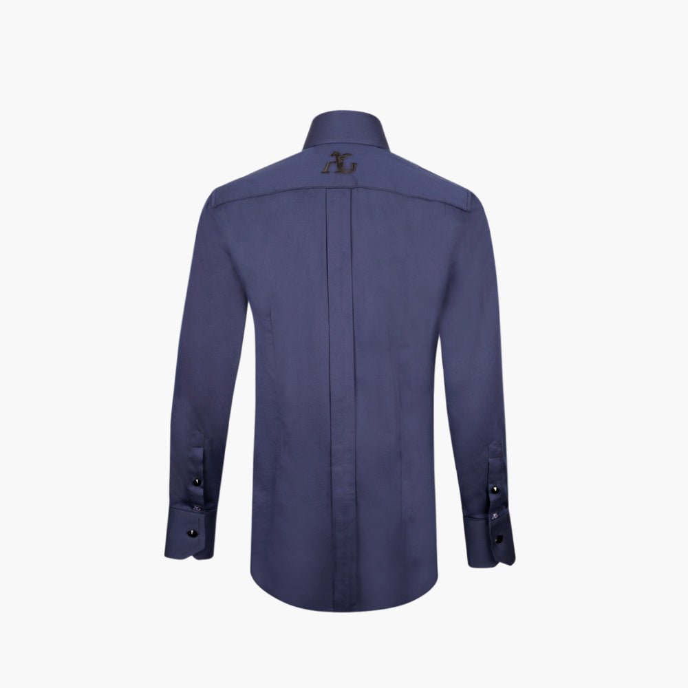 Blue Crystal Embellished Mason Shirt - Angelo Galasso - Luxury Italian Menswear London