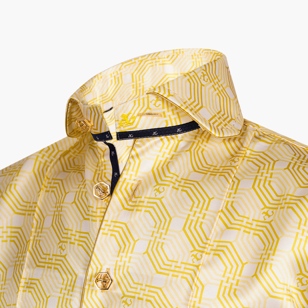 Yellow Geometric Niki Shirt
