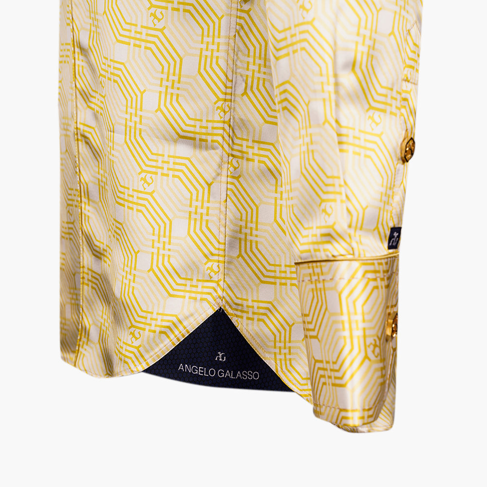 Yellow Geometric Niki Shirt